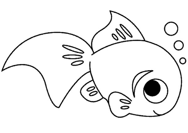 cute fish outline