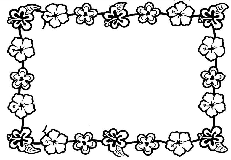 Flower Border Coloring - Clipart library