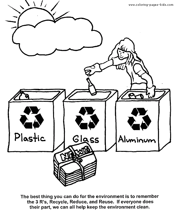 Free Recycle Coloring Pages, Download Free Recycle Coloring Pages png