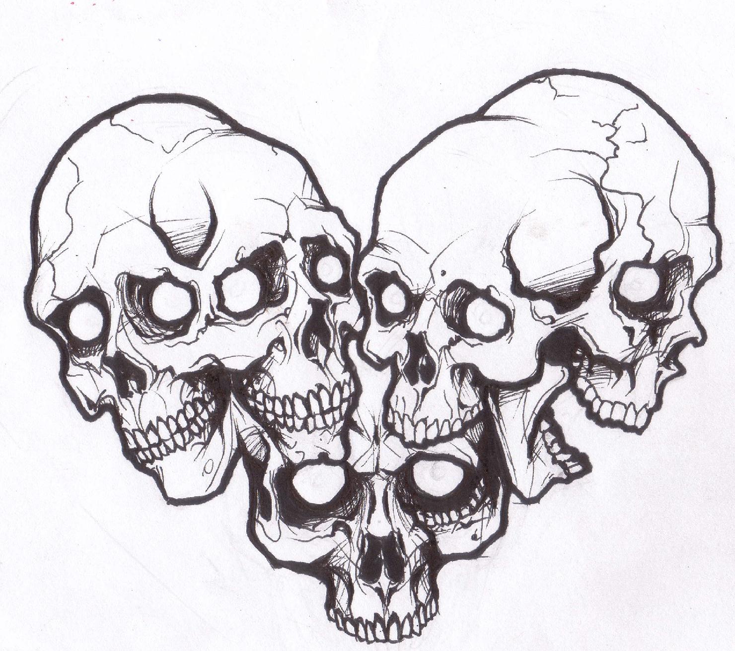 Skull Made Of Skulls Clip Art Library