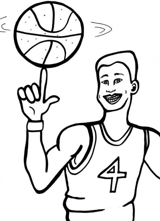 Cool Basketball Coloring Pages Sport Clip Funny