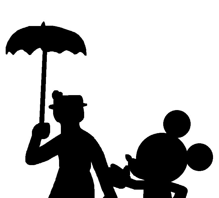 Mary Poppins and Mickey Mouse Silhouette by ElMarcosLuckydel96 on 