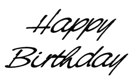 Free printable birthday fonts