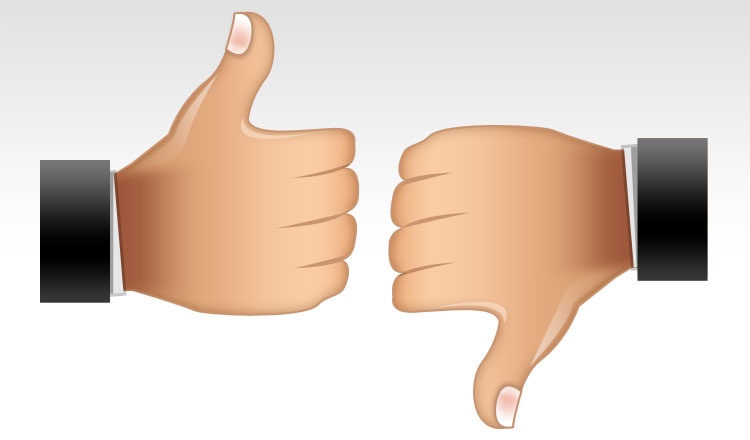 Thumbs Up and Down icon graphic | creaTTor