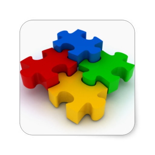 Autism Awareness 3D Puzzle Pieces Stickers | Zazzle