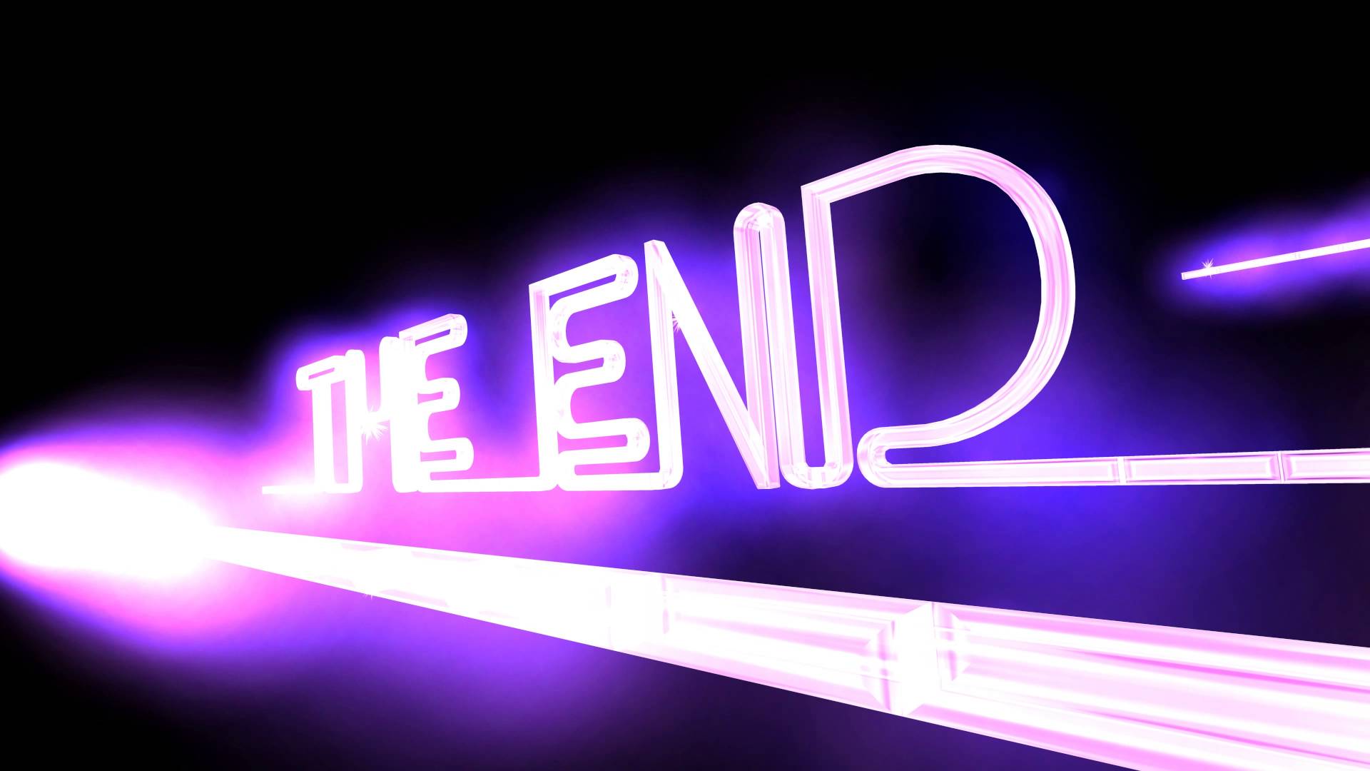 60Fps 4K Neon Lights THE END Title - YouTube