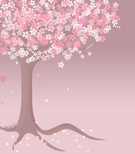 cherry blossom tree border - Clip Art Library