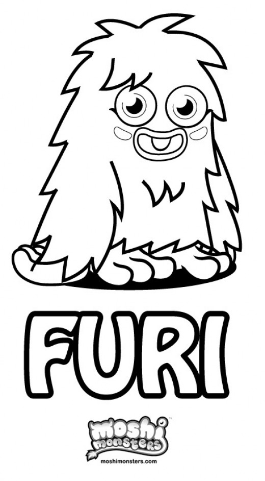 Fun with Free Moshi Monsters Colouring Pages