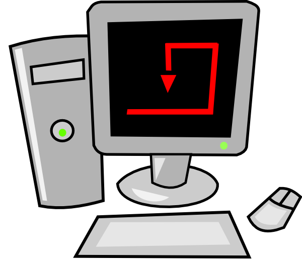 Computer Cartoon Desktop clip art - vector clip art online 
