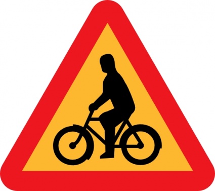 Download Bicycles Roadsign clip art Vector Free