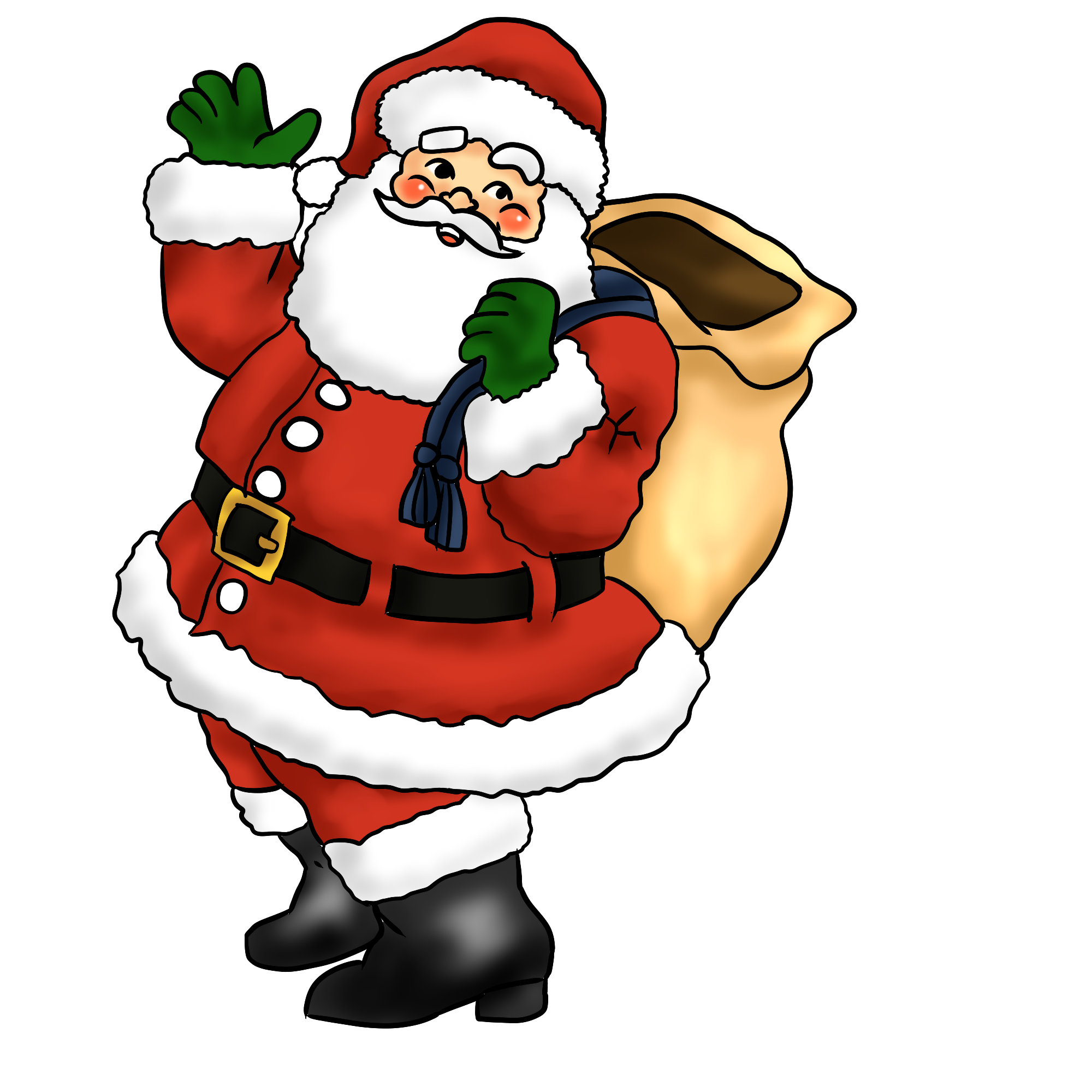 Santa Claus Clip Art Black And White | Clipart library - Free 