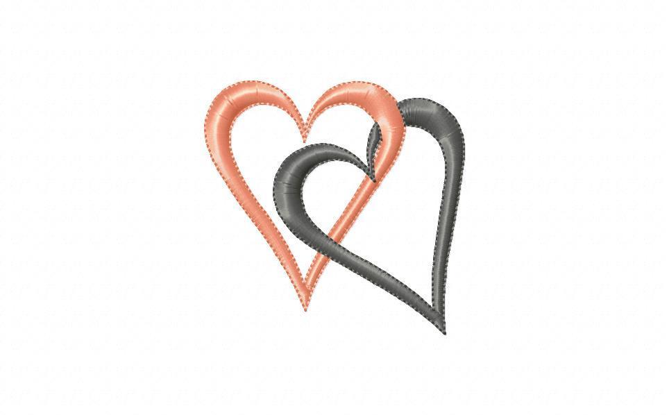 Double Hearts  by IzabellasCloset | Embroidery Pattern