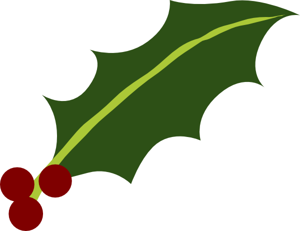 free clipart christmas holly leaves - photo #25
