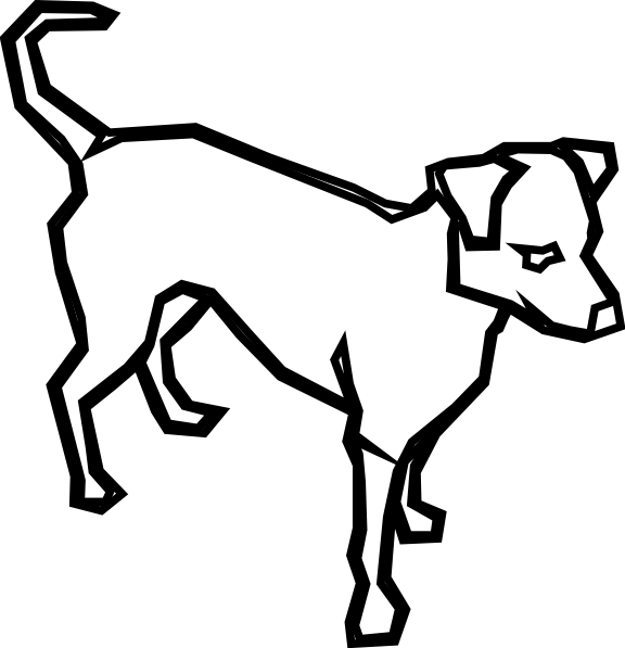 Dog Outline clip art - vector clip art online, royalty free 