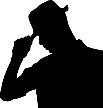 Man Wearing Hat Silhouette Clip Art Download