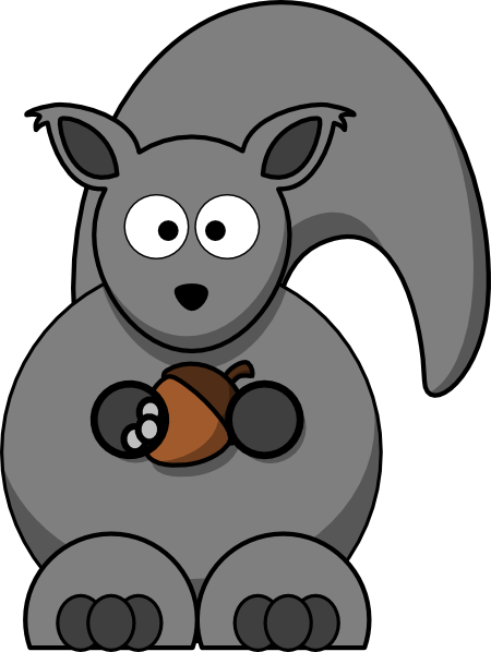 Grey Squirrel clip art - vector clip art online, royalty free 