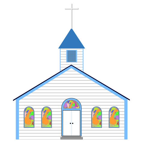 Local Church Graphic Image with plain white background