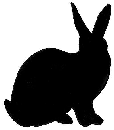 Easter Bunny Back Silhouette