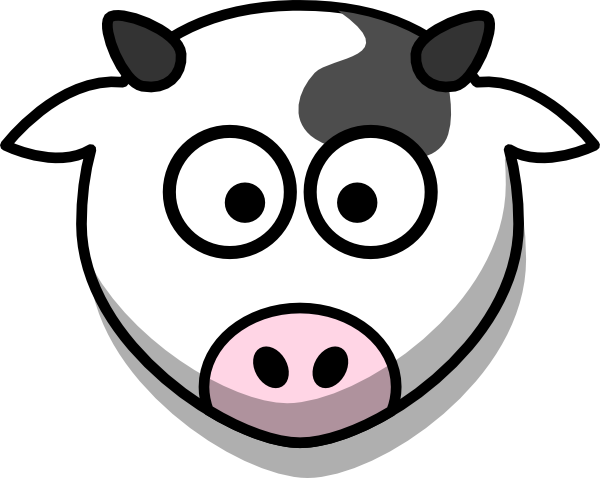 Cow Head Only Small Eyes clip art - vector clip art online 