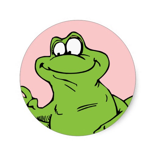 Frog ~ Frogs Toad Toads Cartoon Amphibian Sticker | Zazzle