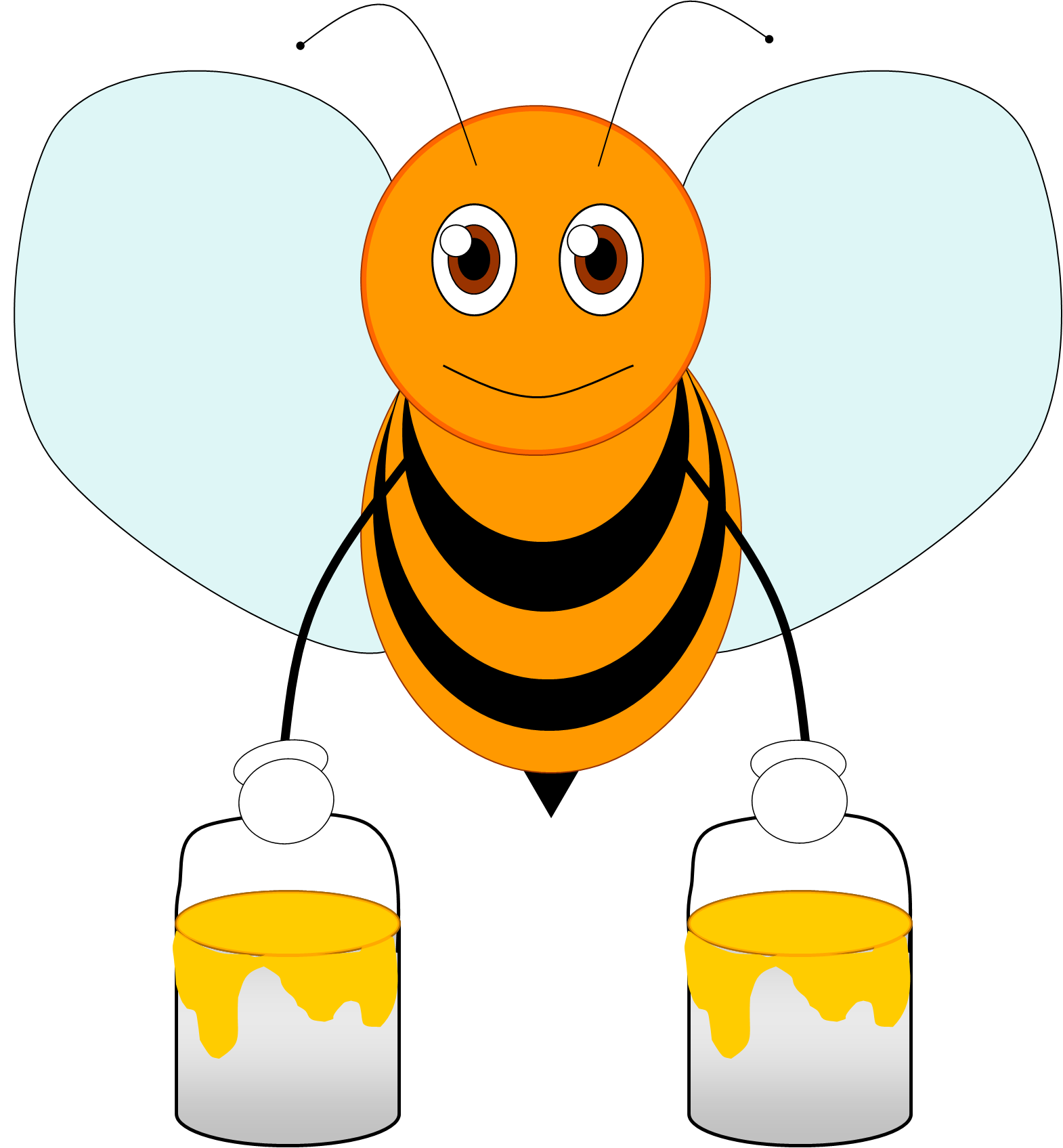 Bee 2 image - vector clip art online, royalty free  public domain