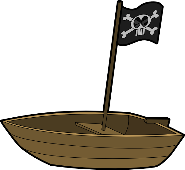 Pirats Boat clip art - vector clip art online, royalty free 