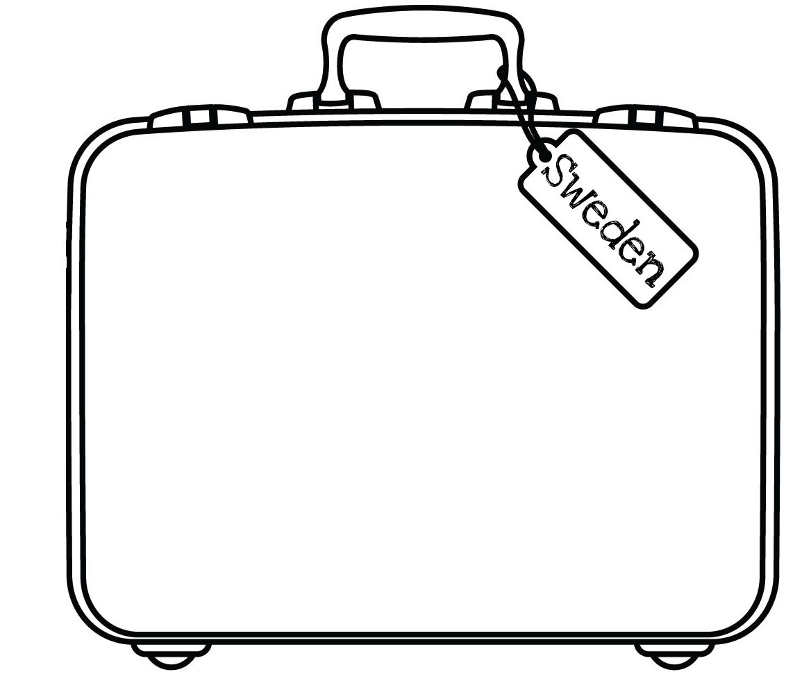 Free Suitcase Coloring Page, Download Free Suitcase Coloring Page png