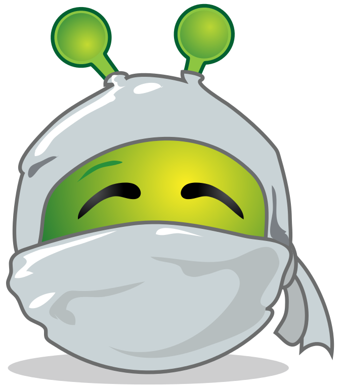 File:Smiley green alien white ninja - Wikimedia Commons