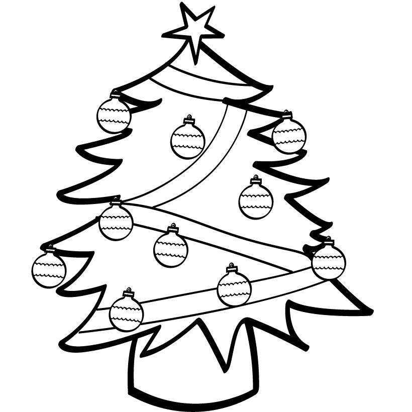 Free Christmas Tree Line Drawing, Download Free Clip Art ...