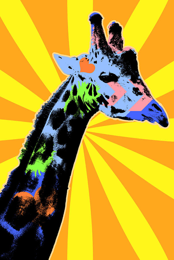 Pop Art Giraffe by Pati Photography - Royalty Free and Rights 