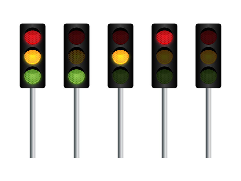 yellow traffic light clipart free