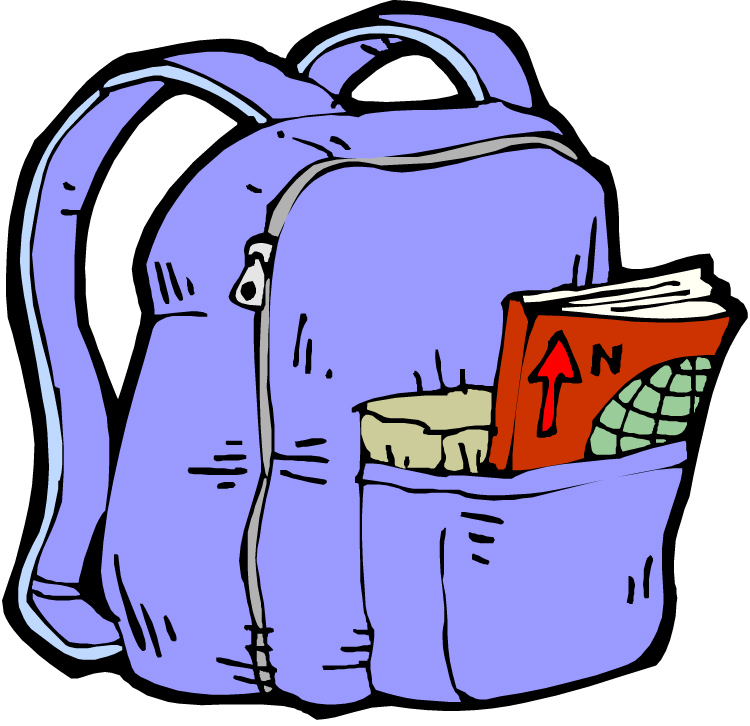Open Backpack Clipart