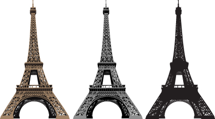 Eiffel Tower design elements vector - Vector Architecture free 
