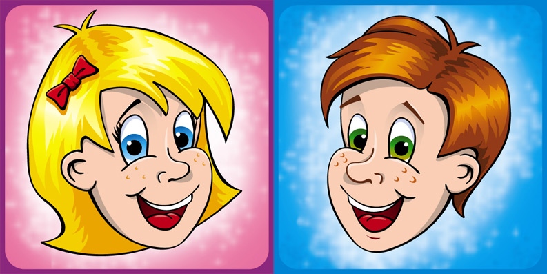 cartoon boy and girl by MartyOzols on Clipart library