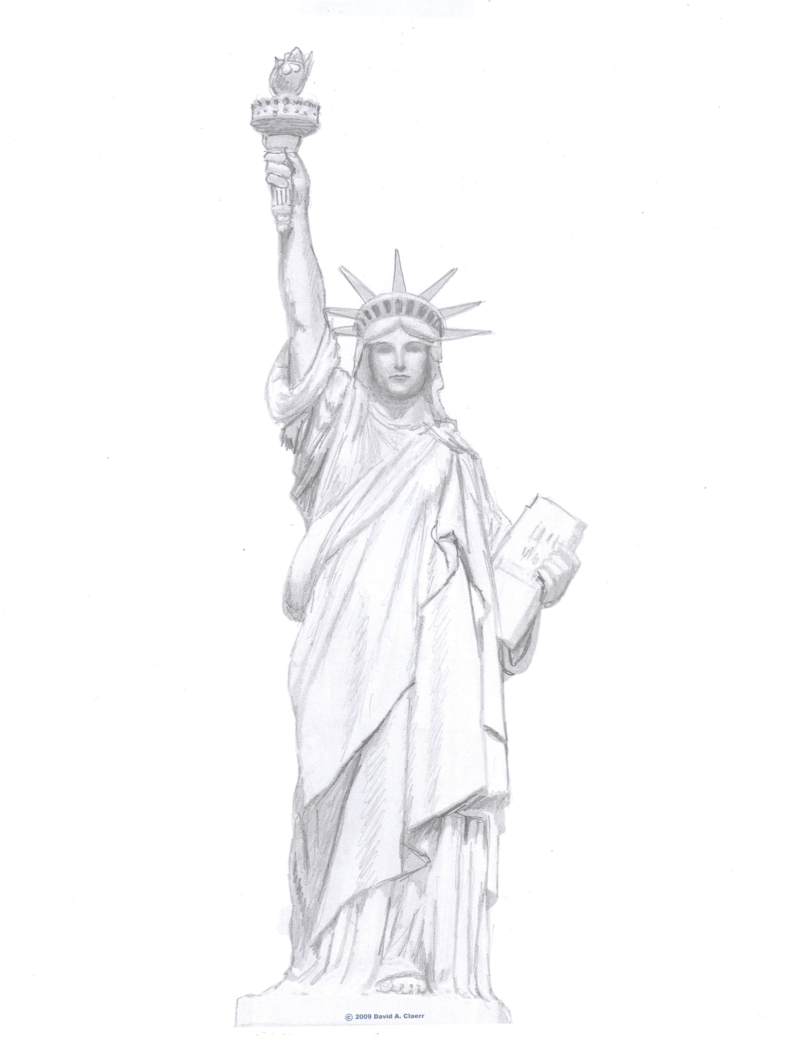 Clipart Statue Of Liberty Drawing Easy Learn how to draw the statue