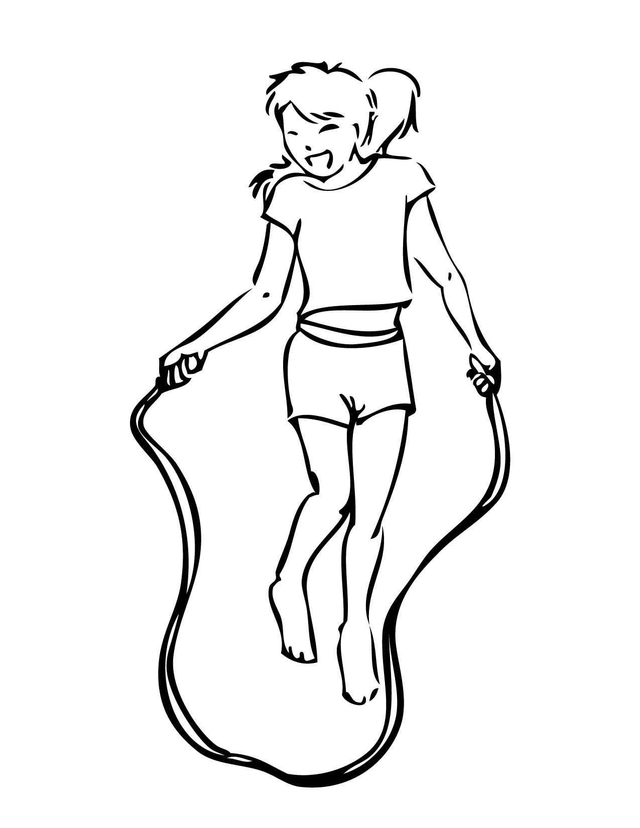 Jumprope Coloring Page - Handipoints
