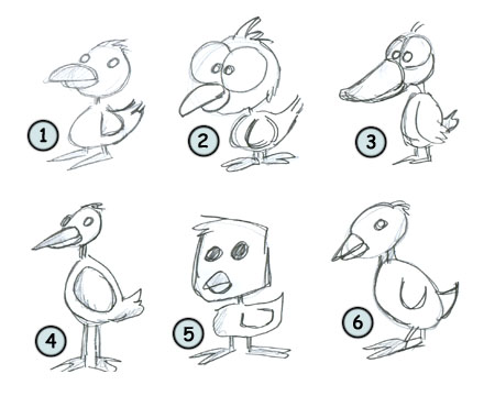 How to draw cartoon ducks