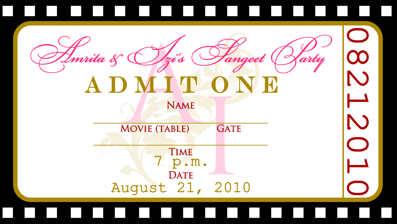 free printable ticket template invitations