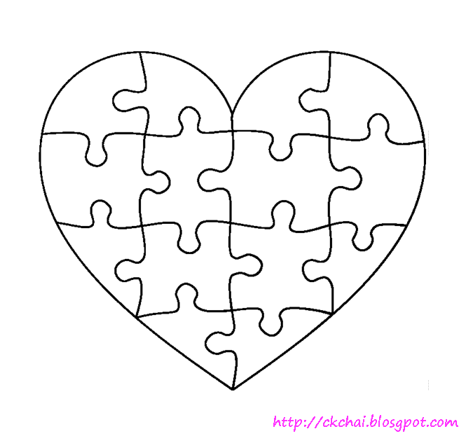 Puzzle Of Life ????: Free Heart Shaped Puzzle Template
