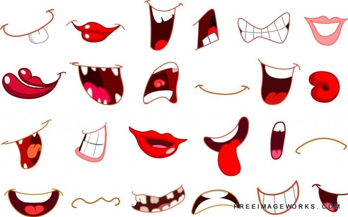 happy cartoon mouth - Clip Art Library