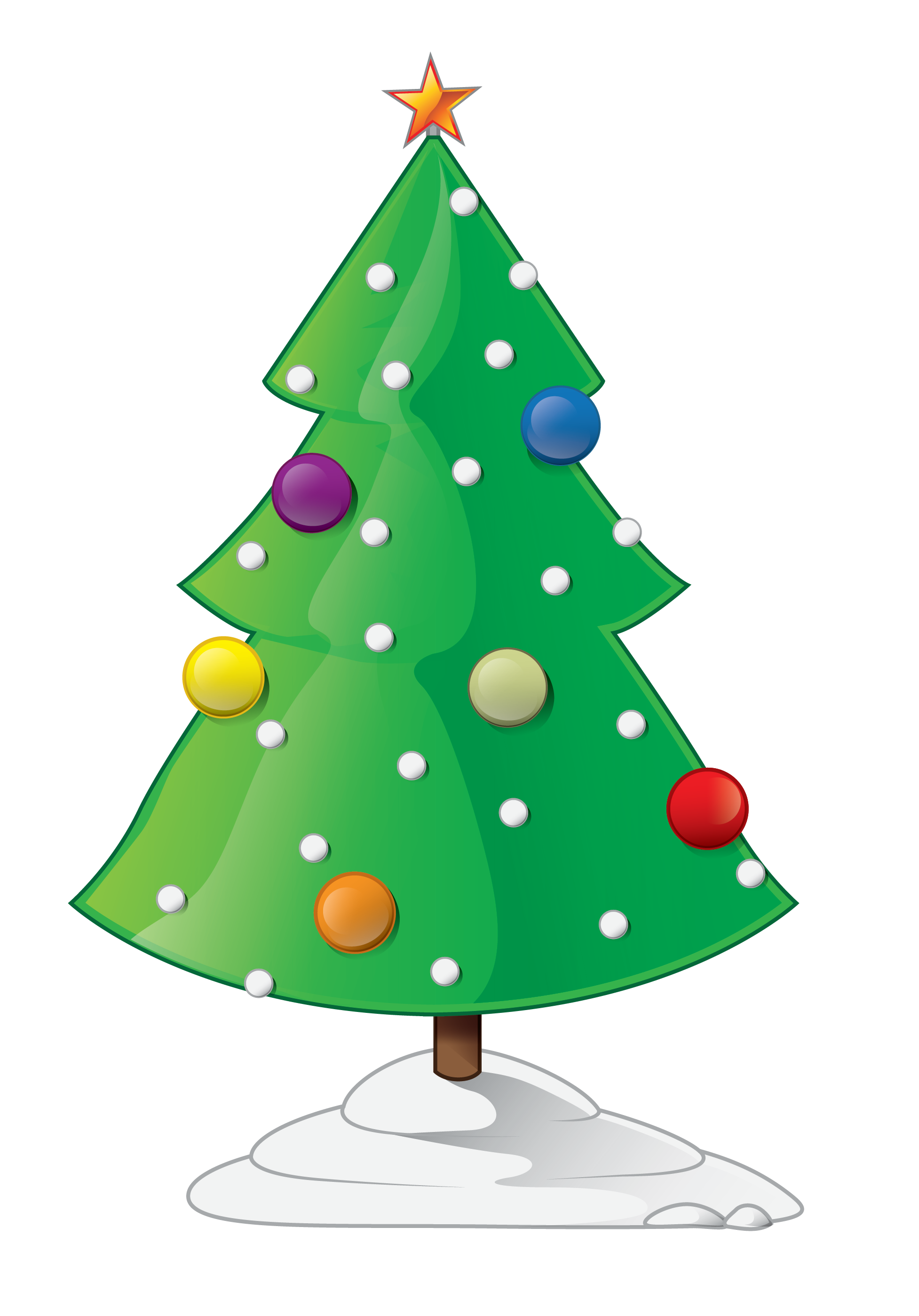 animated decorated christmas tree - Clip Art Library
