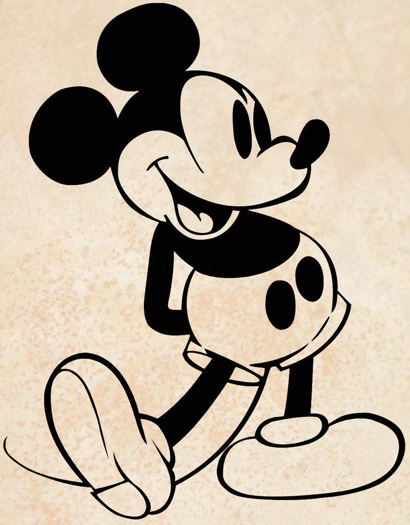 mickey mouse old look by d  