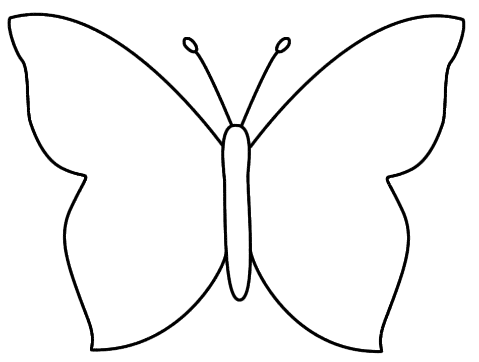 simple butterfly outline clipart