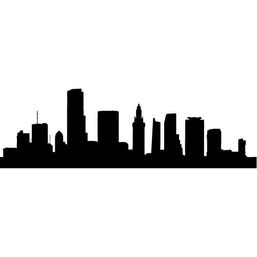 Cleveland Skyline Outline 