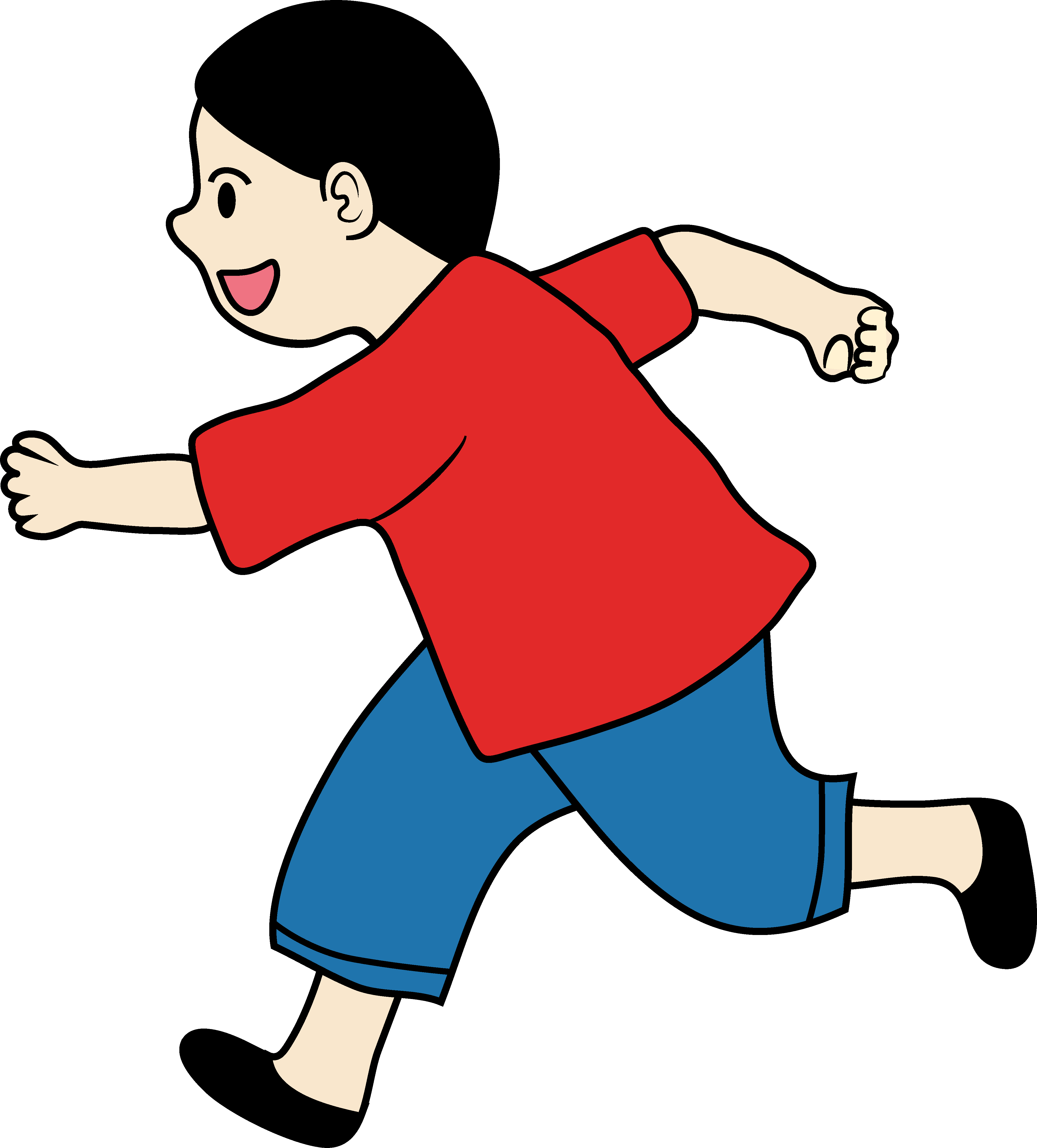 clipart running children