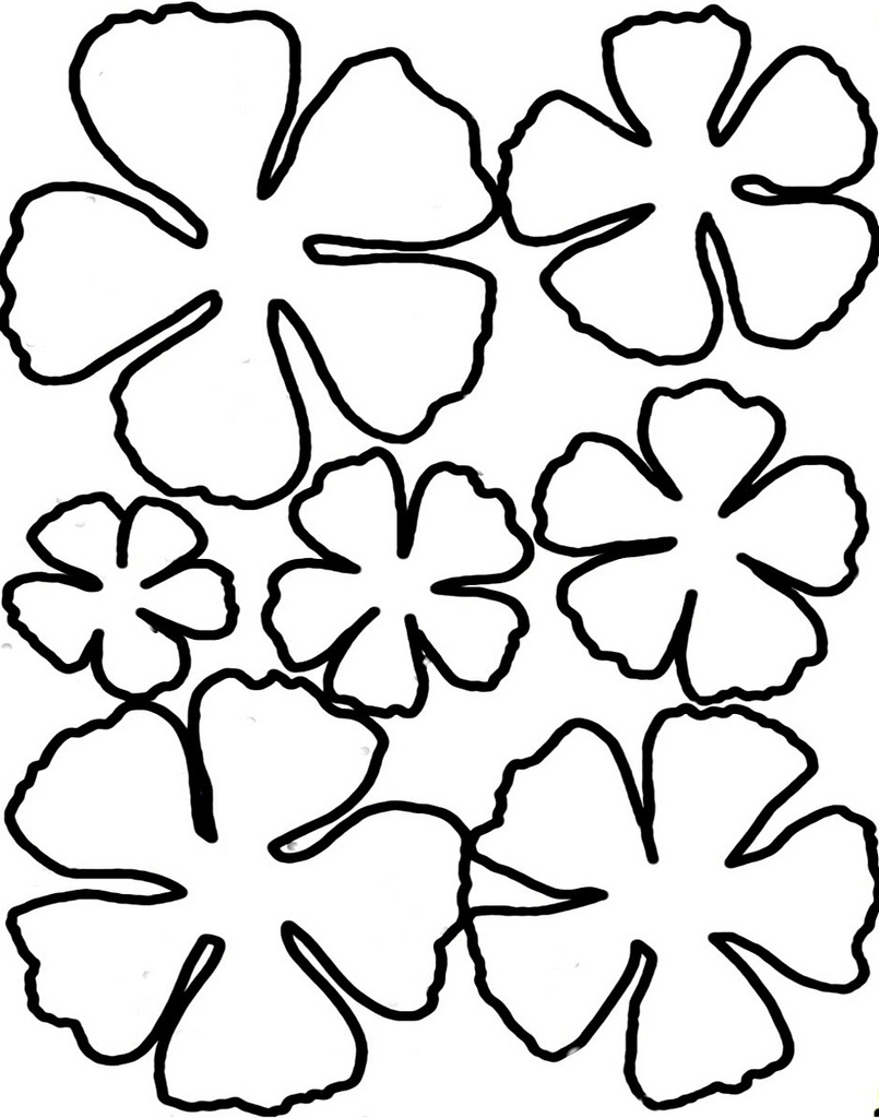 Flower Cut Out Free Template