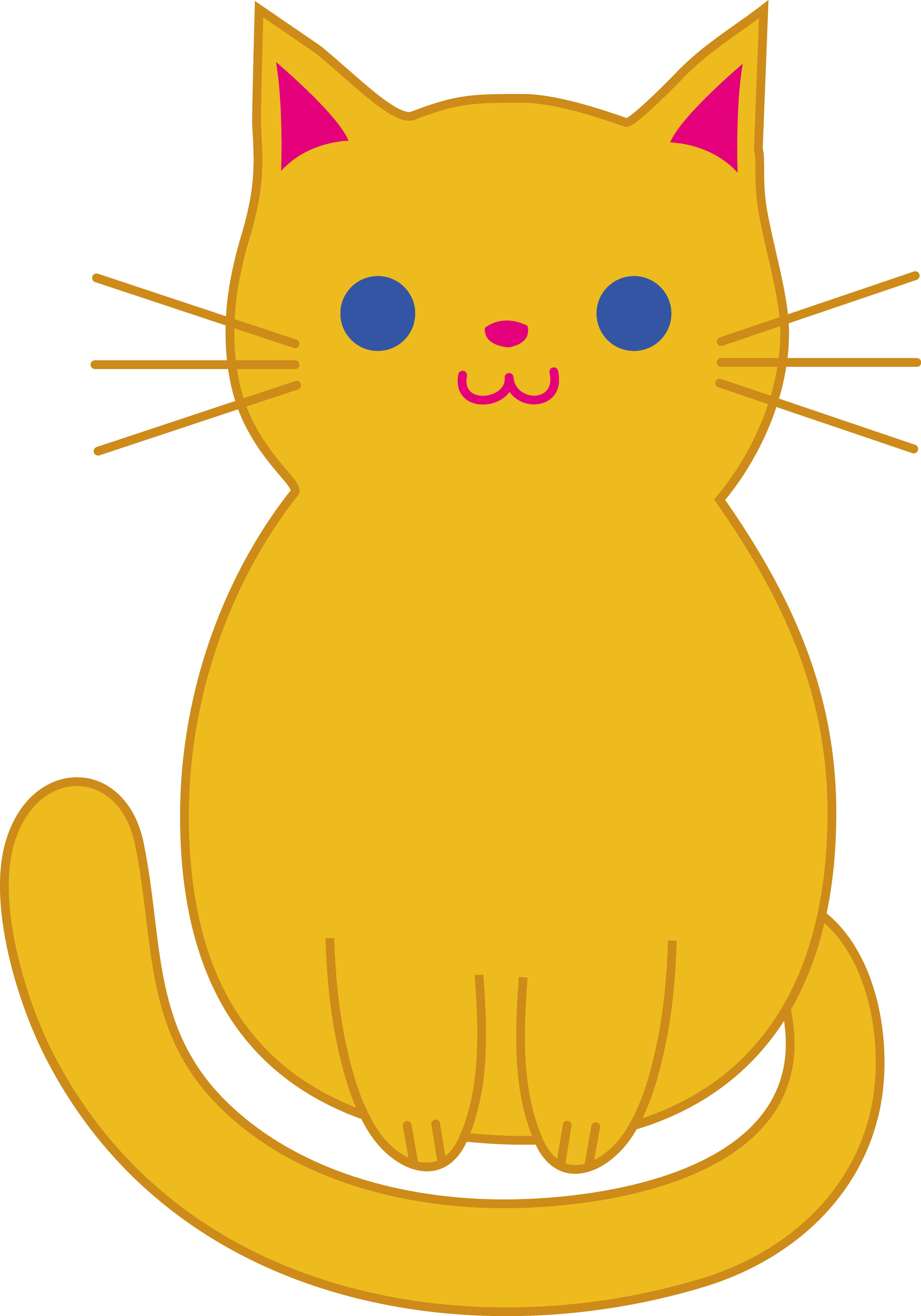 Cute Orange Cat Clip Art - Free Clip Art