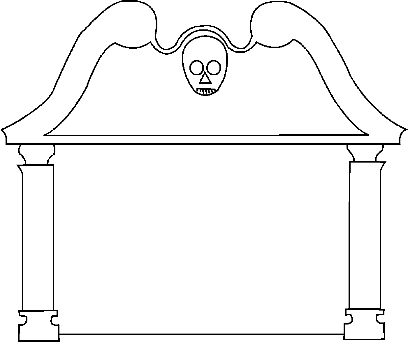 Free Tombstone Coloring Page, Download Free Tombstone Coloring Page png