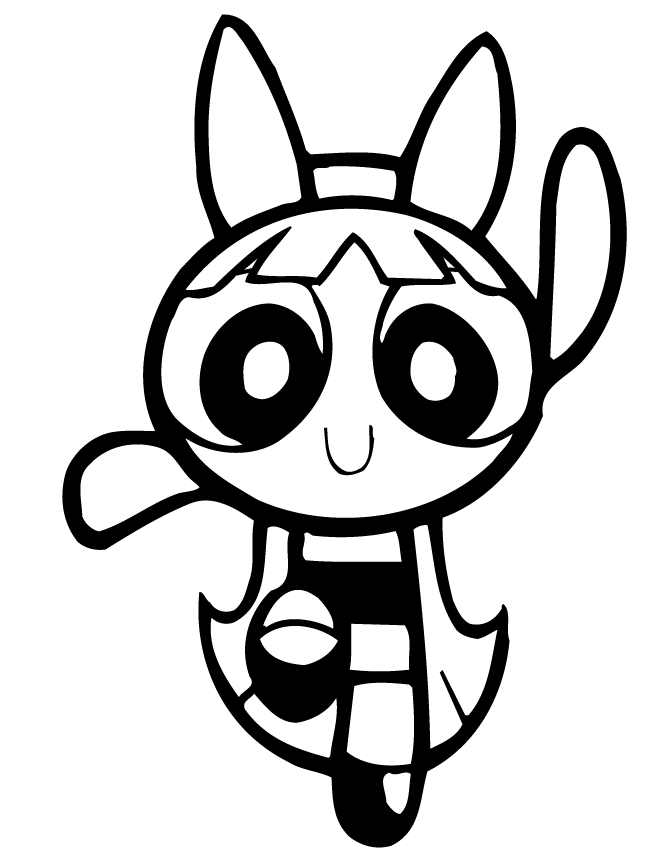 Powerpuff Girls Blossom The Smart One Coloring Page | Free 