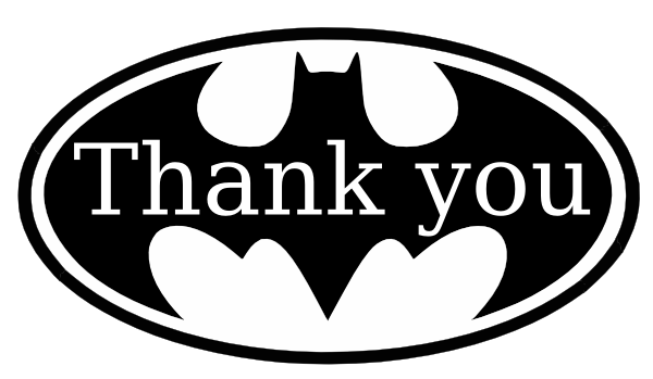 Thank You Batman 2 clip art - vector clip art online, royalty free 
